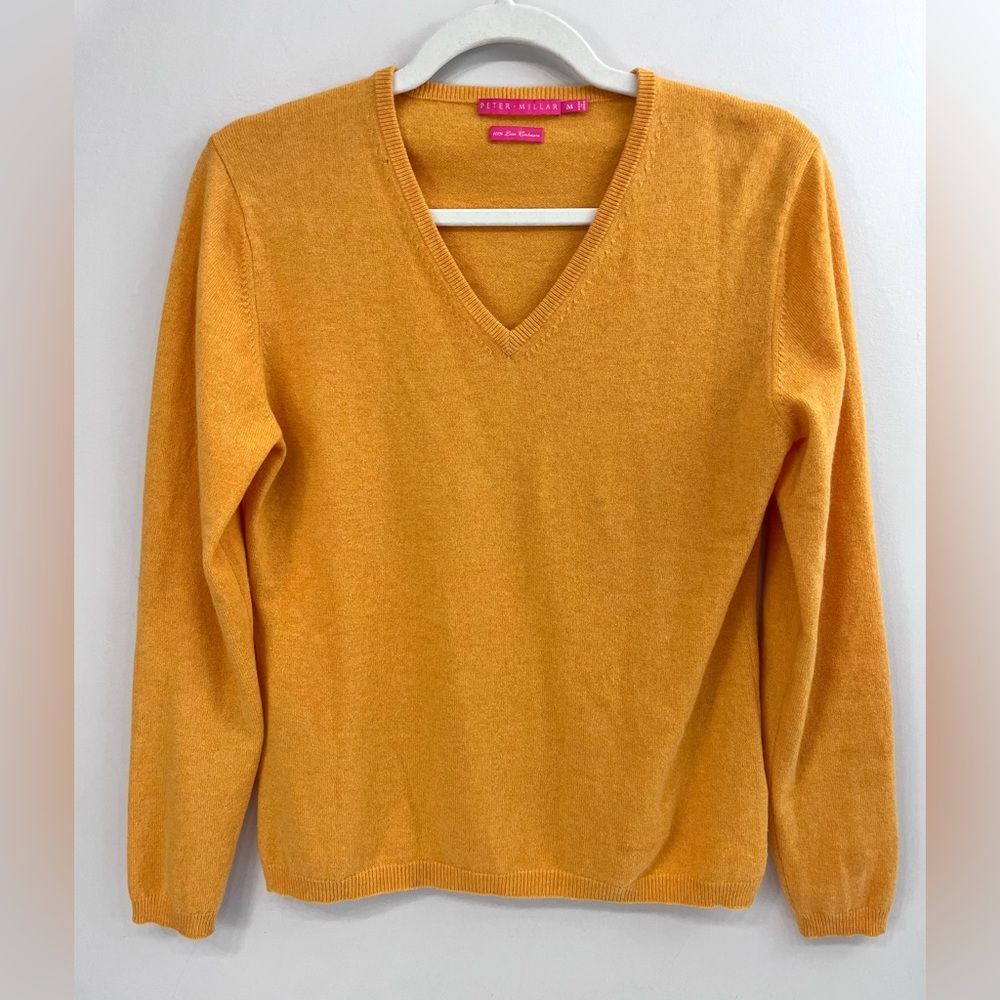 Peter Millar Lightweight Cashmere V-neck Sweater Size Medium